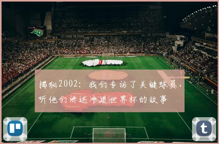 揭秘2002:我们专访了关键球员,听他们讲述冲进世界杯的故事